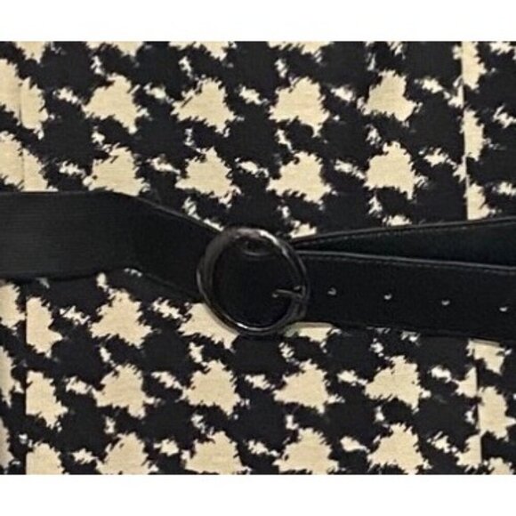 Perceptions New York Fit & Flare Dress Women's Size 12 Black & White Belted NWT - Picture 5 of 9